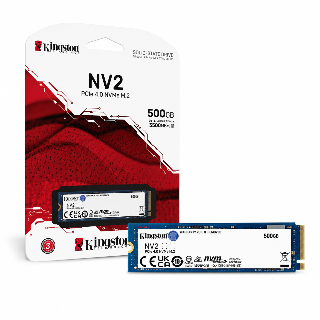 Kingston NV2 500GB M.2 PCIe Gen 4.0 NVMe SSD
