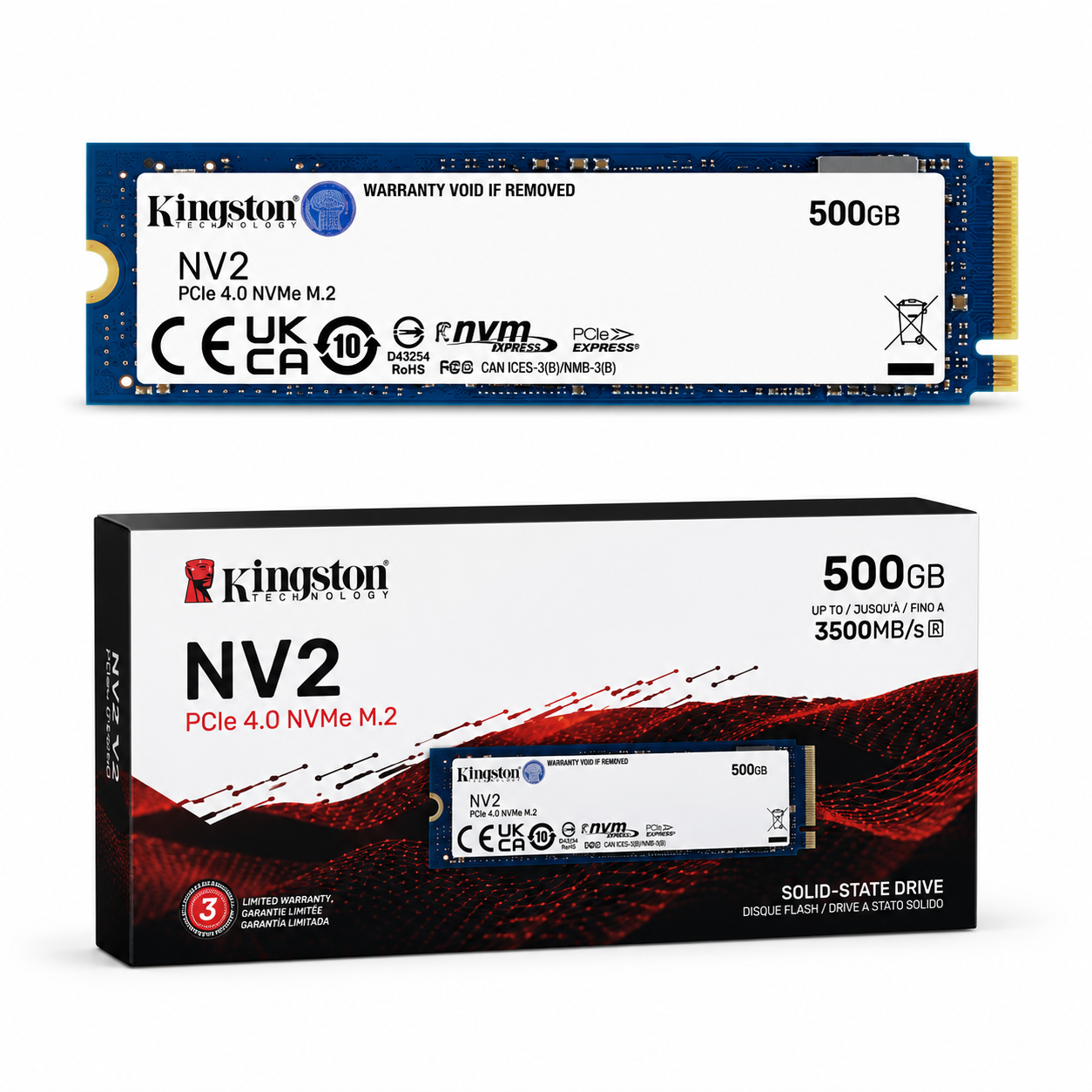 Kingston NV2 500GB M.2 PCIe Gen 4.0 NVMe SSD photo 3